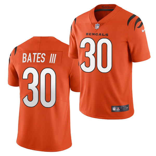 Men's Cincinnati Bengals #30 Jessie Bates III 2021 Orange NFL Vapor Untouchable Limited Stitched Jersey